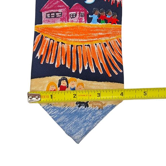 Save The Children "That's What Friends Are For" by Mary Age 9 100% Silk Tie - Picture 6 of 6